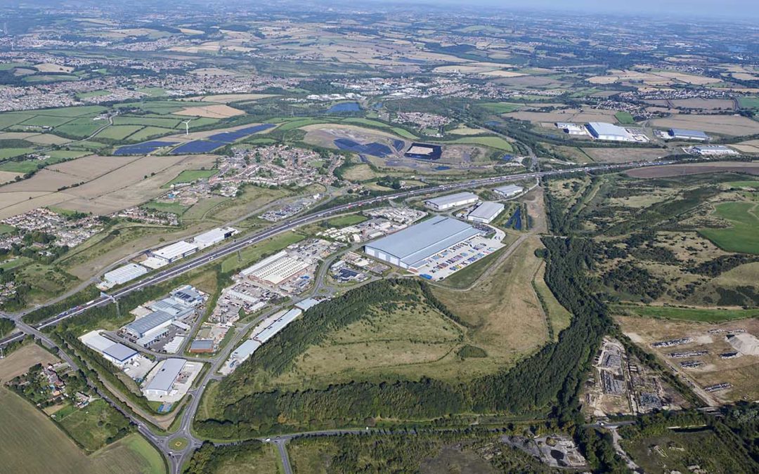 Markham Vale commercial site from the air